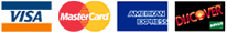 Credit cards we accept Visa Mastercard American Express Discover