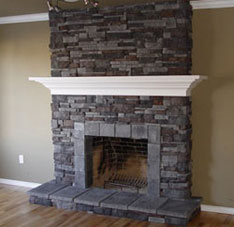 Cultured stone fireplace may save you time and money