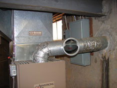 If your oil furnace needs attention call us. Oil furnace in basement