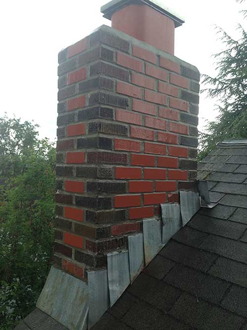 Brick Replacement and mortar repair on chimney